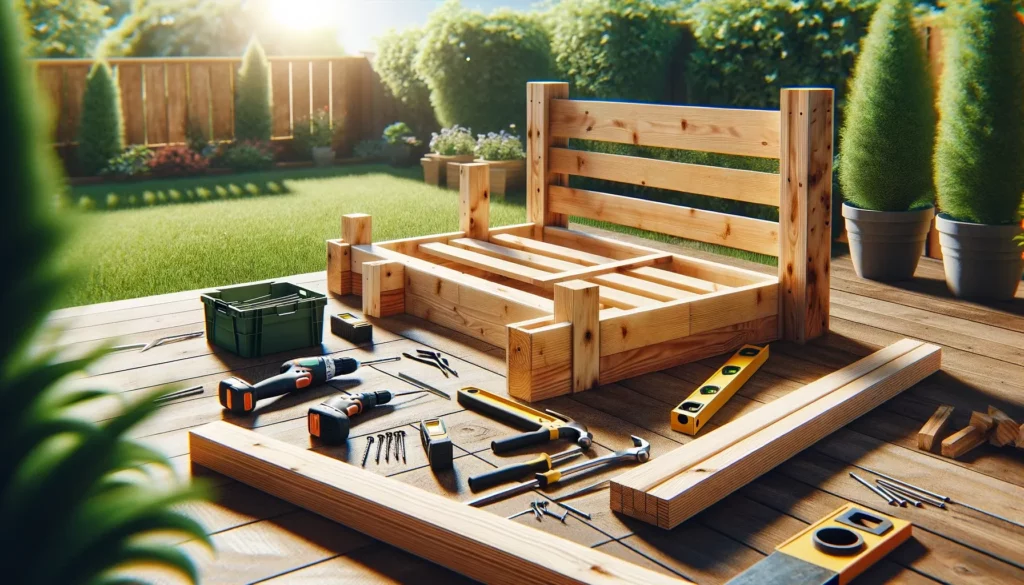 Construire un banc de jardin en bois