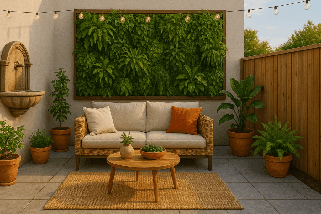 Un espace détente dans le jardin
