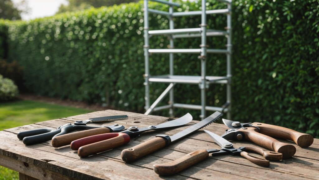 Les outils manuels pour tailler une haie
