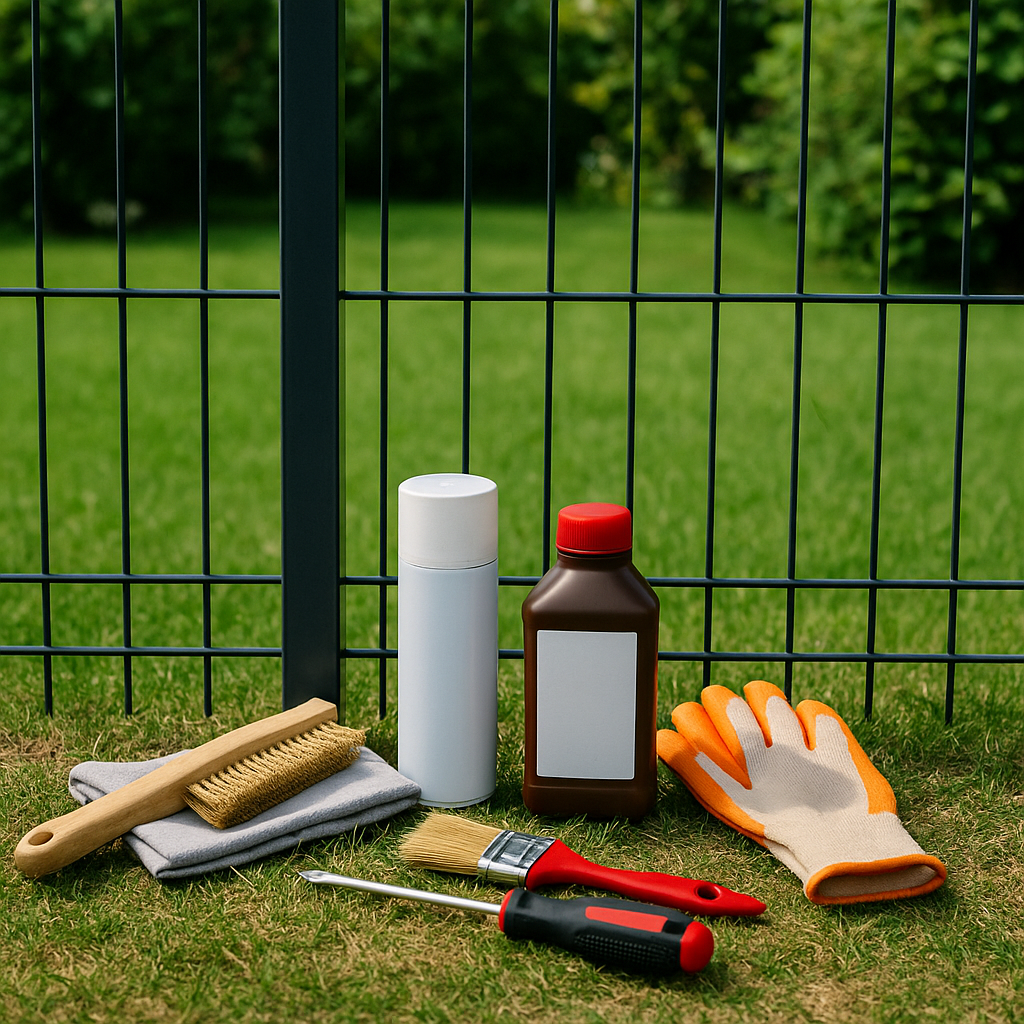 Les outils pour nettoyer le grillage